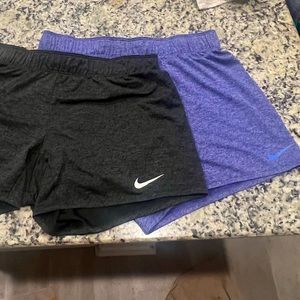 Nike Women's Dry Training Shorts -two pairs
